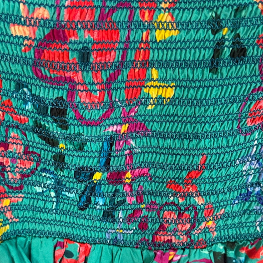 Colorful Floral Ruffle Blouse - Picture 2 of 4